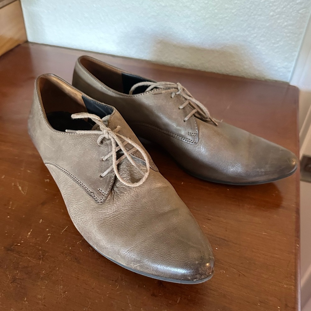 Paul Green taupe leather oxfords - 6.5 UK